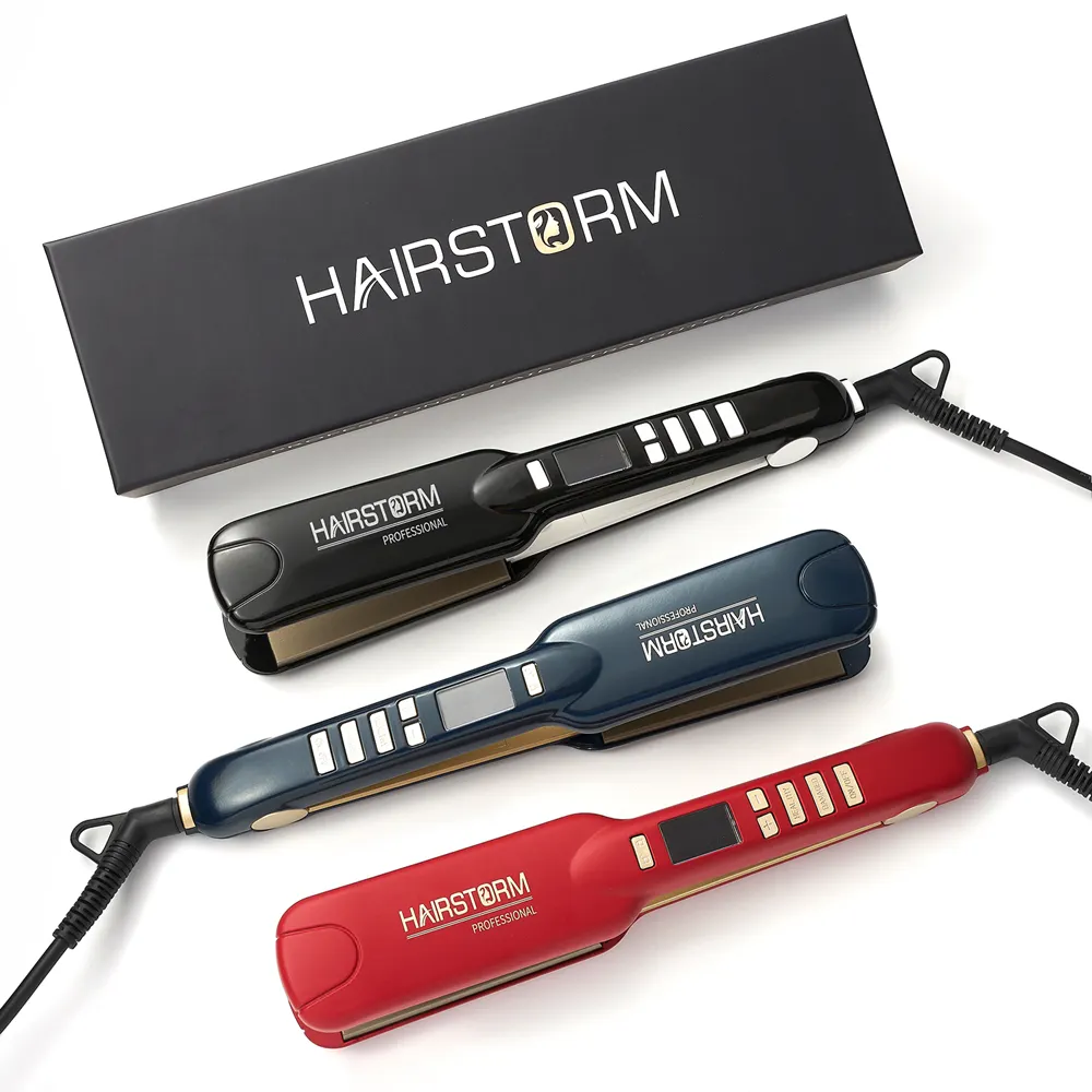 Salon Tools Styler piastra per capelli professionale a 480 gradi piastra larga titanio ferro piatto 1.75 "larghezza titanio elettrico