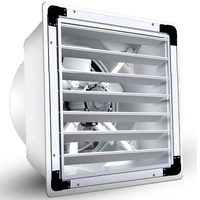 Ventilateur d'extraction industriel vertical en PVC peint blanc de 36 pouces avec volet, économie d'énergie, manuel, garantie 5 ans, cône en fibre de verre