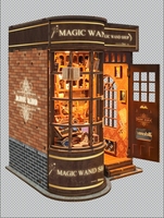 Puzzle en bois 3D et kit de maison miniature à construire soi-même - Modèle de niche à livres personnalisée, ensemble de maison en bois, échelle 1:32, blocs de construction, jouet éducatif