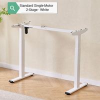Bureau Informatique Électrique à Hauteur Réglable, Poste de Travail Assis-Debout avec Double Moteur Brushless, Cadre de Table Électrique