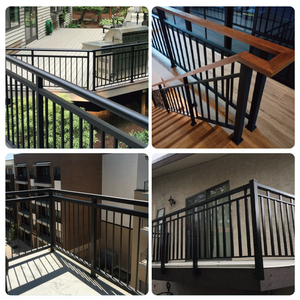 Système de garde-corps en aluminium sur mesure <span class=keywords><strong>pour</strong></span> porche, terrasse, balcon et <span class=keywords><strong>escalier</strong></span>, avec <span class=keywords><strong>quincaillerie</strong></span> complète, installation facile <span class=keywords><strong>pour</strong></span> extérieur et intérieur, garantie de 2 ans - Product Image 6
