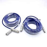 İnce dijital Scart ses AV uzatma kablosu ile 4 5 6 7 8 9 10 13 Pin Mini Din erkek konnektör Jack S Terminal kablosu