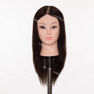 Lindalhair ưu tú tạo kiểu tóc mannequin đầu-châu Âu đặc điểm khuôn mặt, trinh nữ tóc con người, tùy chỉnh trông cho đào tạo tóc - Product Image 4
