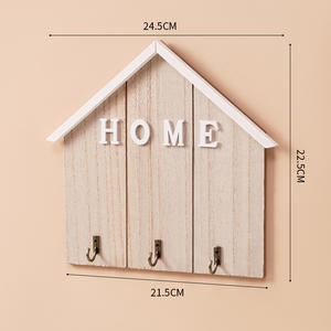 Mensola a Muro a Forma di Casa <span class=keywords><strong>in</strong></span> <span class=keywords><strong>Legno</strong></span> 202511, Portachiavi Decorativo da Parete - Product Image 6