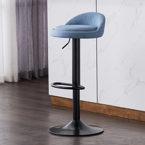 Tabouret de bar professionnel moderne en acier inoxydable avec hauteur réglable et pivotant pour spa, tatouage et restauration - Product Image 1