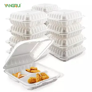 Wholesale Canada Market Style Clamshell To Go Container Stackable Take Away Food Containers Hinged Lid