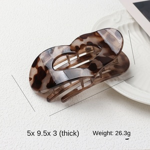 Pince à cheveux élégante pour femmes poignée en plastique de grande taille pour demi-chignon et tête arrière style polyvalent accessoires de cheveux quotidiens - Product Image 4