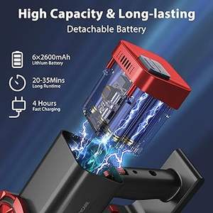 <span class=keywords><strong>Prettycare</strong></span> W100 Cyclone <span class=keywords><strong>Aspiradora</strong></span> inalámbrica sin bolsa con batería de iones de litio HEPA Luces LED Uso ligero y seco - Product Image 2