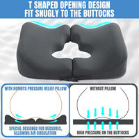 Coussin de siège ergonomique en mousse à mémoire de forme haute densité, coussin de confort pour chaise de jeu, bureau, maison, voyage, longues périodes assises