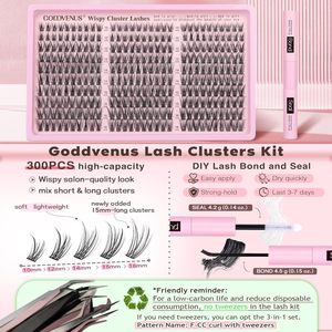 Kit de Pestañas en Racimo <span class=keywords><strong>Manga</strong></span> Lash, Cómodas, Semimanuales, Naturales, 300 Piezas, Extensiones de Pestañas en Racimo, Estilo Wispy, Fairy, Fluffy, Anime, Cosplay - Product Image 5