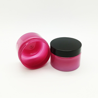 ODM RUIPACK OEM Pot cosmétique vide en plastique PET personnalisé, couleur rose perlé, pot à crème PET avec couvercle à vis, 120 ml, 4 oz, fabricant