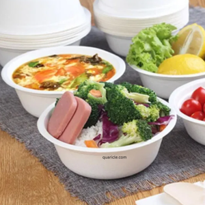 Récipient de pulpe de canne à sucre jetable écologique avec couvercle plat biodégradable en PET de 12oz pour soupe et salade - Product Image 2