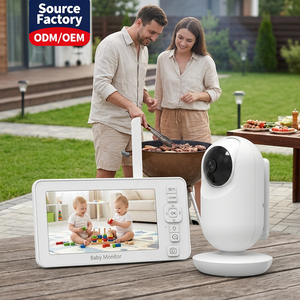 กล้องวงจรปิดสำหรับเด็กแบบ WiFi ขนาด 7 นิ้ว ความละเอียด 720P HD พร้อมแบตเตอรี่แบบชาร์จได้ขนาด 6000mAh สัญญาณเสถียรทะลุผนังได้ 4 ชั้น ง่ายต่อการสังเกต - Product Image 1