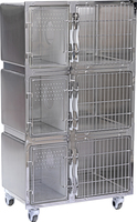 Longermay Grande Cage pour perroquet Cage pour chien en acier inoxydable en acier inoxydable