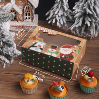 Meilleures ventes : Dossiers cadeaux en papier kraft pour enfants, nouvellement emballés, recyclables, avec finition vernie et doublure en éponge, pour biscuits de Noël et du Nouvel An