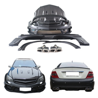 Kit de carrosserie en fibre de carbone pour Mercedes Classe C 2012-2014 AMG C63 Black Series - Pare-chocs avant et arrière, capot moteur - Neuf