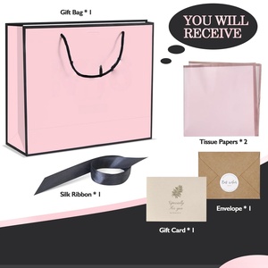 Bolsas de Regalo Rosas Personalizadas de Lujo para Ropa, Bolsas de Papel para Compras con Asas para Ropa - Product Image 2