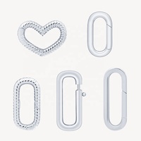 Vis ouvrable coeur longue bascule 925 argent Sterling fermoir ouvert serrure accessoires pour résultats de bijoux composants Conector