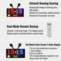 Compteur de points numérique portable GANXIN pour tennis et padel avec écran tactile et capteur de raquette LED – Fabrication ODM