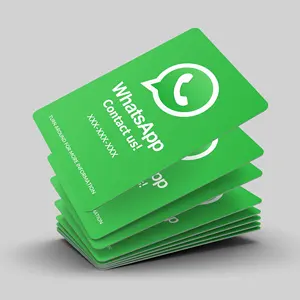 Cartão de revisão de Google com código Qr 13.56mhz Nfc Smart Tap do cartão de WhatsApp para revisão de cartões