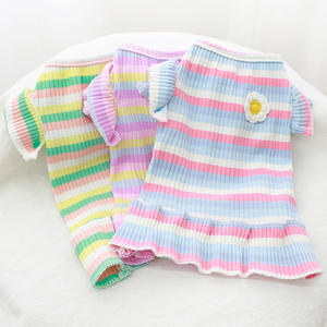 Vestido chaleco fino de primavera y verano para mascotas, ropa para perros pequeños, gatos, y osos de peluche, disponible para dropshipping de fábrica. - Product Image 1