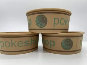 Conteneur à salade en carton blanc biodégradable de qualité alimentaire, laminé mat, gaufré, avec revêtement UV, recyclé - Product Image 4