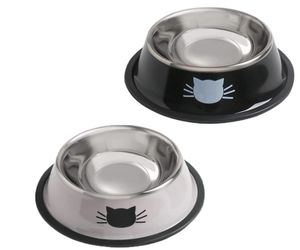 Anti kayma köpek maması paslanmaz çelik yem kasesi paslanmaz çelik <span class=keywords><strong>Pet</strong></span> su yiyecek kasesi köpek kedi besleyiciler için çanak - Product Image 1