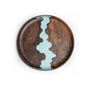 Nampan bulat <span class=keywords><strong>resin</strong></span> epoksi kenari hitam Mix nampan kayu soilid <span class=keywords><strong>resin</strong></span> Sungai Biru kitcehn piring makan persegi - Product Image 5