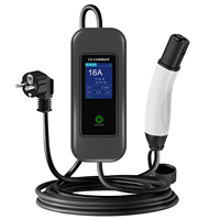 Chargeur de voiture électrique 32A 250V 7KW Tesla Portable Courant réglable Réservation de charge Wifi-Bluetooth Optionnel