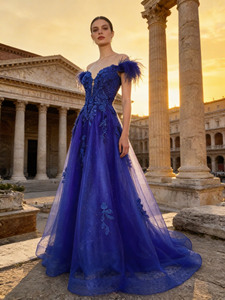 <span class=keywords><strong>Robe</strong></span> <span class=keywords><strong>de</strong></span> soirée bleu roi à épaules dénudées <span class=keywords><strong>avec</strong></span> plumes, motif floral 3D et strass, en tulle, coupe trapèze, idéale <span class=keywords><strong>pour</strong></span> bal <span class=keywords><strong>de</strong></span> promo, mariage ou concours <span class=keywords><strong>de</strong></span> beauté – Vente directe usine - Product Image 3
