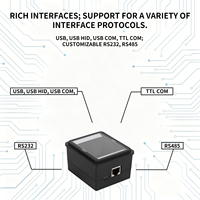 Módulo de Escaneo de Código de Barras Mini EM25N Integrado Lector de Códigos QR 1D 2D Compatible con NFC USB/RS232