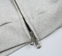 Sweatwear Zip up jaket Hoodie pria kustom Applique bordir uniseks Hoodie pudar matahari kelas berat ukuran besar