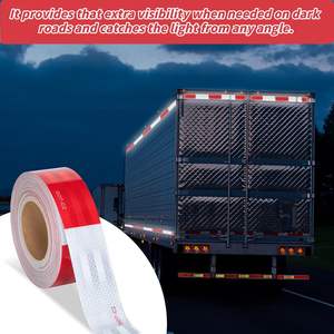 Rubans de sécurité à points, imperméables, autocollants, pour remorque, extérieur, ruban réfléchissant de précaution, ruban de signalisation pour véhicules, bateau - Product Image 5