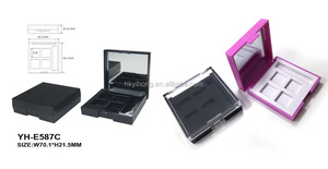 Wholesale Black <b>Square</b> ABS Lightweight Blush Case China Empty Compact Powder Palette Cosmetic Box Eye Shadow Packaging - Product Image 6