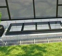 Fenêtre de toit automatique moderne en alliage d'aluminium à double vitrage Low-E pour escalier et sous-sol, personnalisable OEM