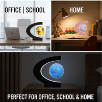 Globo Terráqueo Magnético de Levitación de Plástico de Primera Calidad, con Rotación de 360 Grados, Estándar ISO, Juguete Educativo Escolar