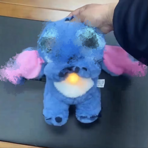 Ngủ sang trọng gấu Đồ chơi Quà tặng sơ sinh thở khâu với tai di chuyển âm nhạc xoa dịu món quà thở khâu với âm thanh ánh sáng - Product Image 1