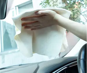 Tự nhiên da sơn dương rửa xe Khăn siêu thấm xe nhà cửa sổ kính da lộn làm sạch vải khô rửa xe phụ kiện