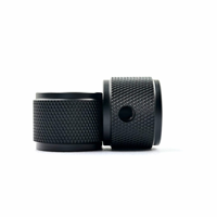 Bouton de fixation moleté en aluminium CNC sur mesure avec vis de serrage pour équipements, machines et appareils audio, certifié RoHS