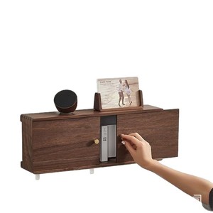 Wall Mounted Solid Wood Storage <b>Box</b> Rectangular Retro Color <b>Router</b> WiFi TV Set Top <b>Box</b> Cover Decorative <b>Box</b> Living Room - Product Image 2