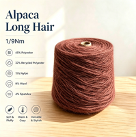 Expédition rapide, couleur personnalisée, fil à tricoter épais et moelleux, chaud et élastique, fil de qualité supérieure, 1/9 Nm, style alpaga à poils longs