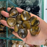 30mm cristal fait à la main 7 Chakras pierre précieuse coeur poche palmier pierre amour et inquiétude pierre pour Reiki équilibre guérison