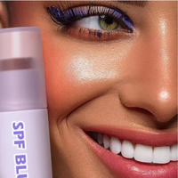 Vente en gros de blush pour les joues en tube violet, vegan, possibilité de créer votre propre logo, OEM, maquillage imperméable, 3 en 1, SPF, blush en stick à étiquette privée
