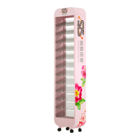 Présentoir de vernis à ongles en acrylique et support de personnalisation en métal pour le maquillage, la bobine, le cosmétique, le parfum, les émaux à exhibicin