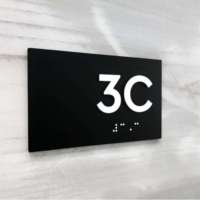 Panneau de signalisation directionnel décoratif 3D en acrylique et acier inoxydable de haute qualité DakeSign avec braille ADA pour bureaux, bâtiments et hôpitaux
