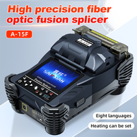 Soudeuse par fusion de fibres compacte A-15F, alignement sur 4 moteurs, épissage en 9s, chauffage en 26s, écran LCD 3,5 pouces, zoom 300x, 8 langues