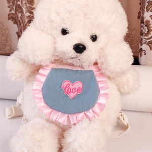 Bavoir pour chien et chat mignon coréen fait main haut de gamme, bavoir à lait en <span class=keywords><strong>fibre</strong></span> de polyester, dentelle, accessoires pour animaux de compagnie, serviette anti-salive - Product Image 2