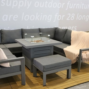 Sofá moderno personalizado para exteriores, conjunto de muebles de jardín, sofá de patio para todo tipo de clima de gama alta con fogata - Product Image 3