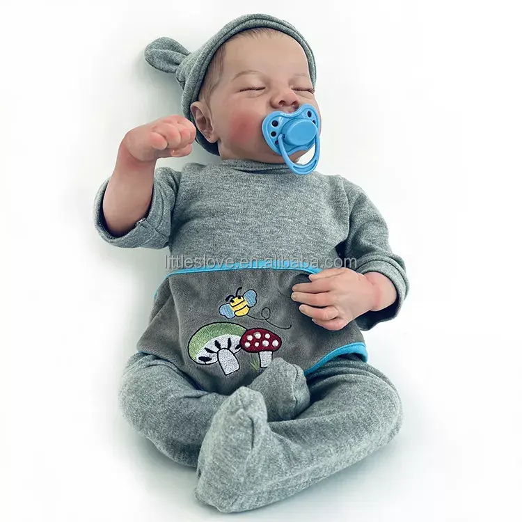 시뮬레이션 소년 인형 다시 태어난 현실적인 아기 무지개 18 인치 수면 신생아 아기 인형
