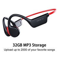 Earbud Konduksi Tulang Stereo Tahan Air IPX8 Nirkabel untuk Berenang
